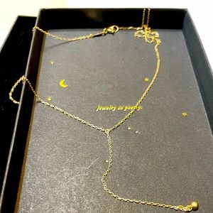 Catbird NYC 14k Yellow Gold Greco Lariat Necklace